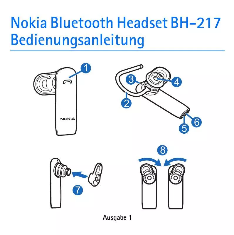 Mode d'emploi NOKIA BLUETOOTH HEADSET BH-217