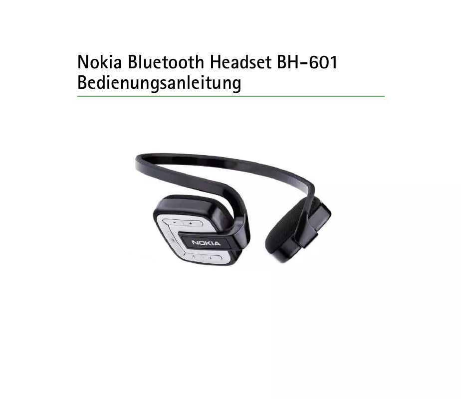 Mode d'emploi NOKIA BLUETOOTH HEADSET BH-601