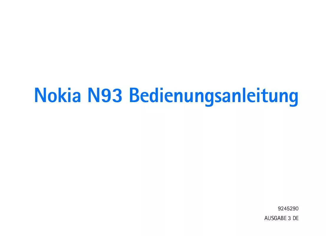 Mode d'emploi NOKIA N93-1