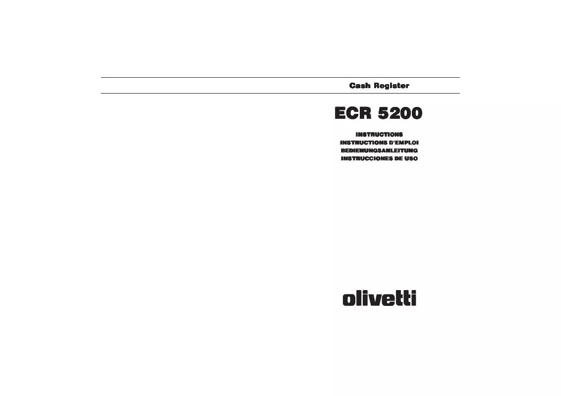 Mode d'emploi OLIVETTI ECR 5200