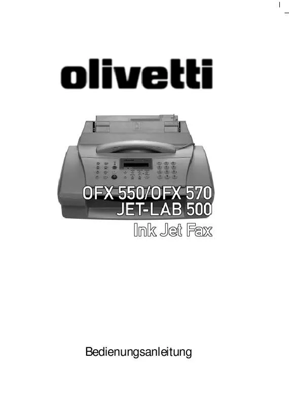 Mode d'emploi OLIVETTI OFX 550
