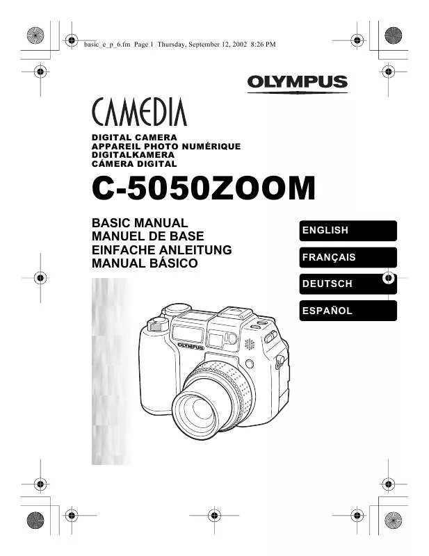 Mode d'emploi OLYMPUS C-5050 ZOOM