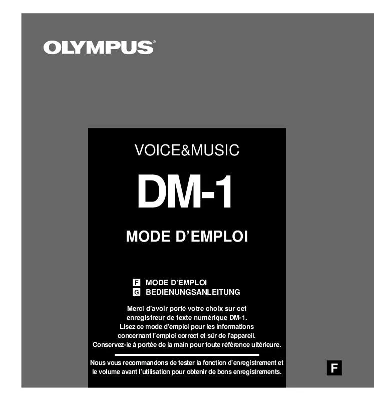 Mode d'emploi OLYMPUS DM-1