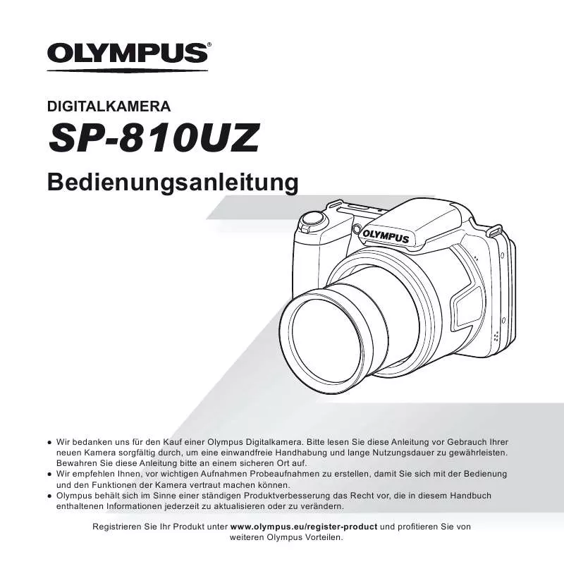 Mode d'emploi OLYMPUS SP-810UZ
