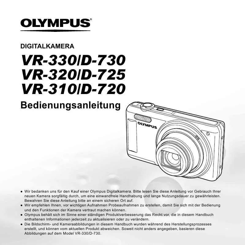 Mode d'emploi OLYMPUS VR-310