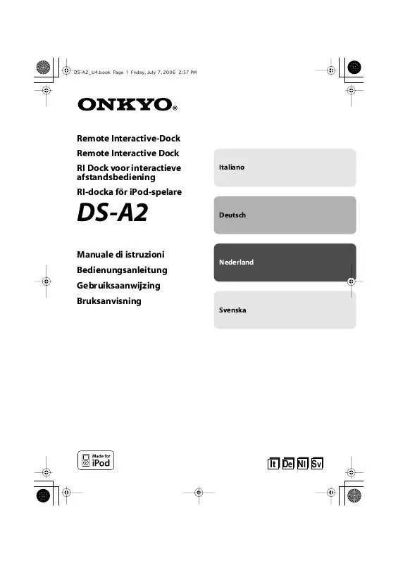 Mode d'emploi ONKYO DS-A2