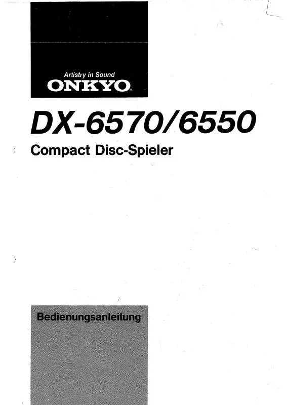 Mode d'emploi ONKYO DX-6550