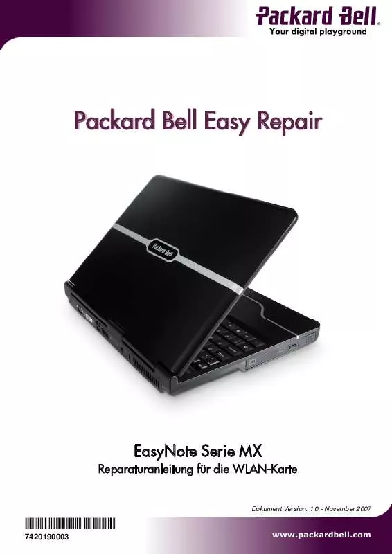 Mode d'emploi PACKARD BELL EASYNOTE MX66-P-014
