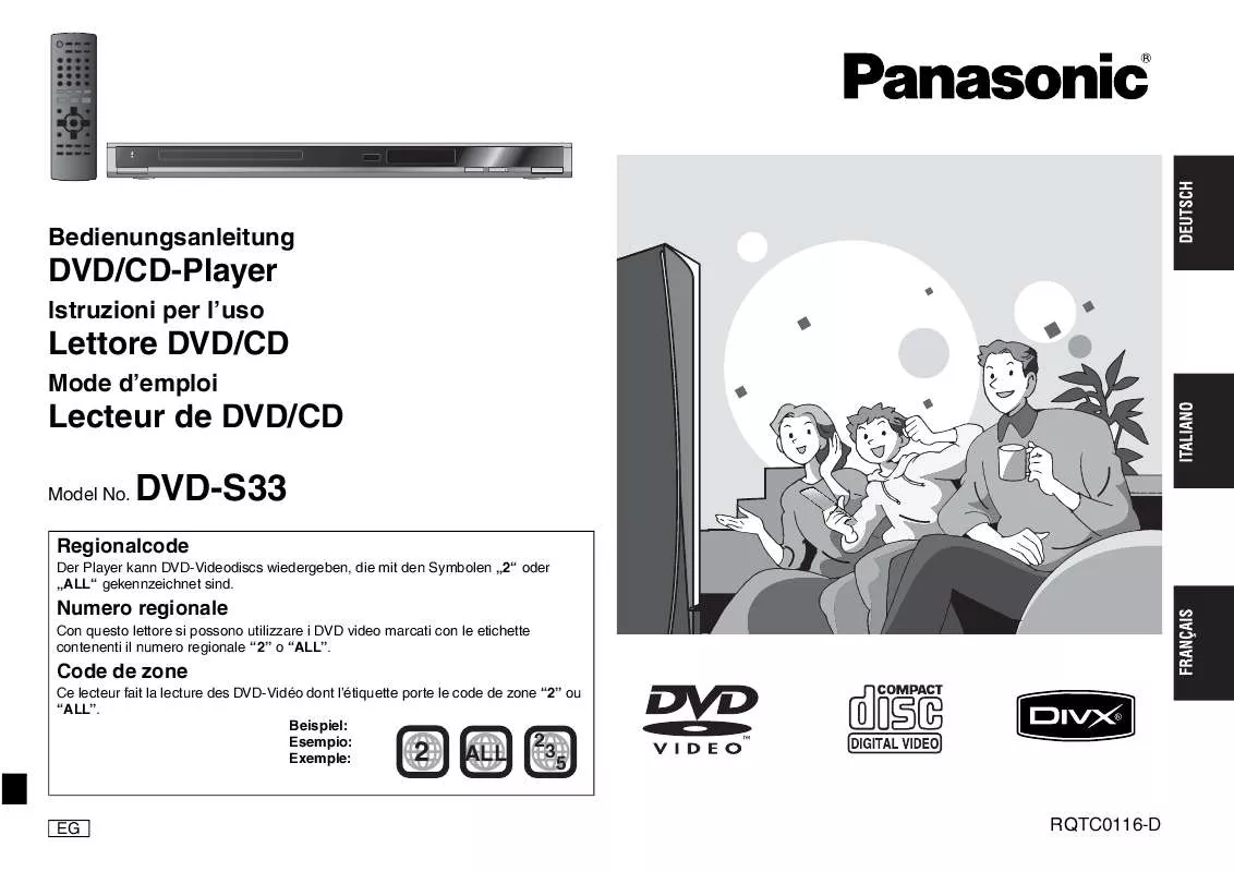 Mode d'emploi PANASONIC DVD-S33