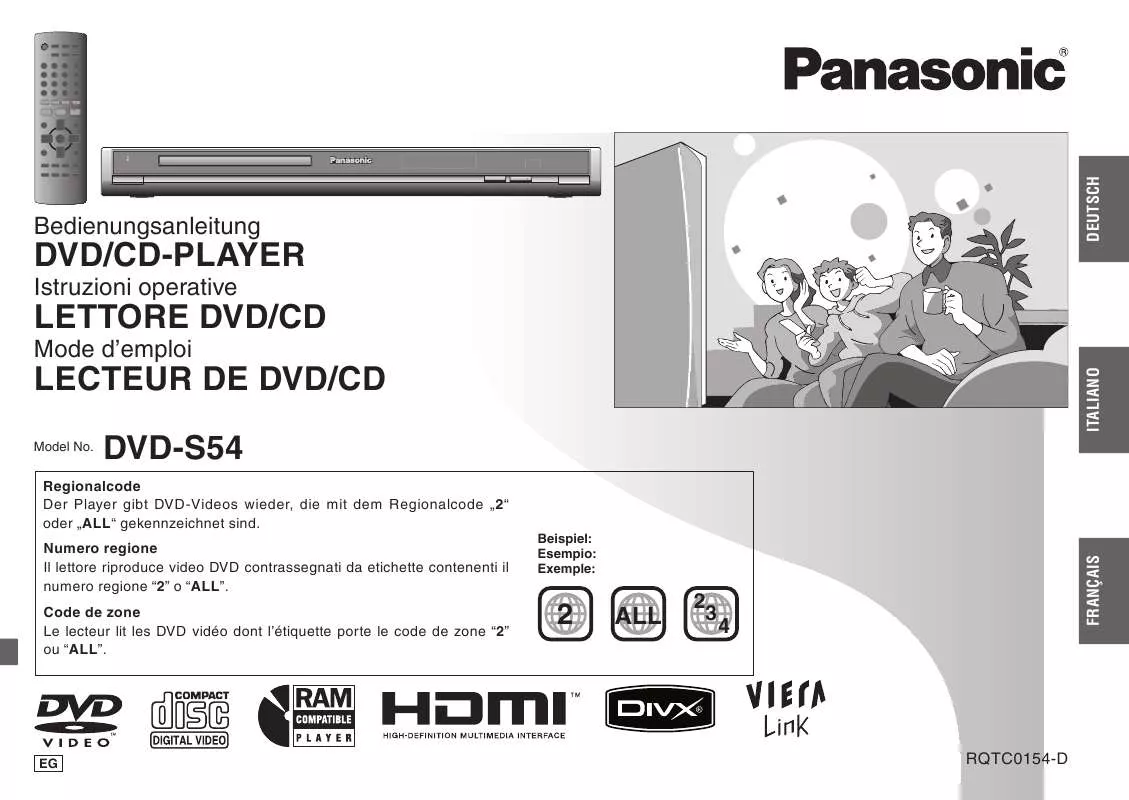 Mode d'emploi PANASONIC DVD-S54