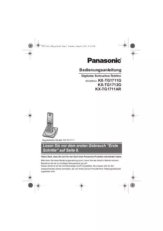Mode d'emploi PANASONIC KX-TG1711AR