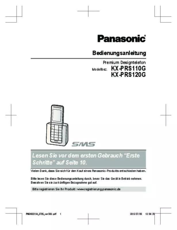 Mode d'emploi PANASONIC KX-PRS110G