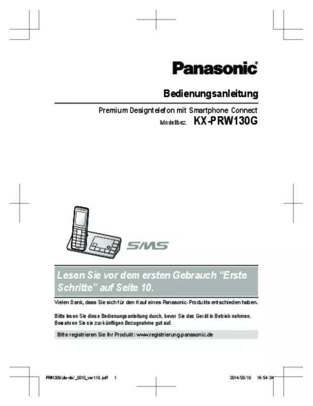 Mode d'emploi PANASONIC KX-PRW130G