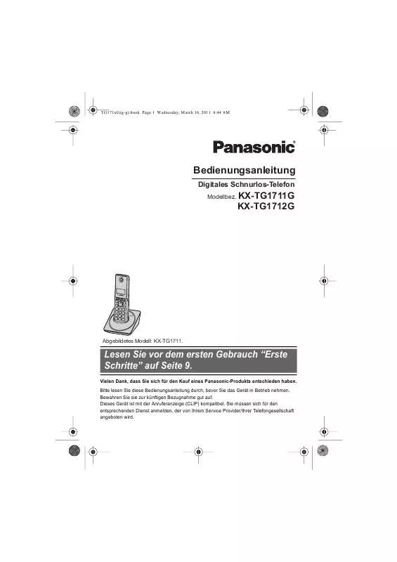 Mode d'emploi PANASONIC KX-TG1711G