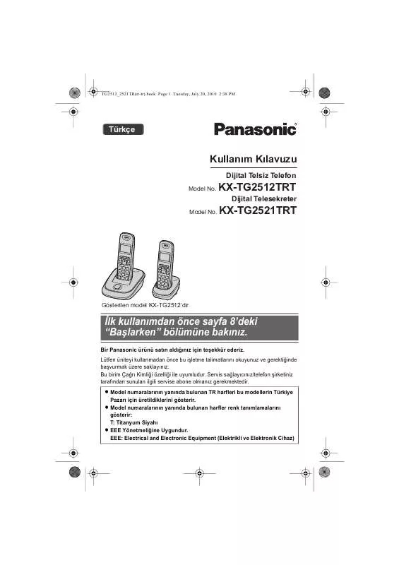 Mode d'emploi PANASONIC KXTG2521TR
