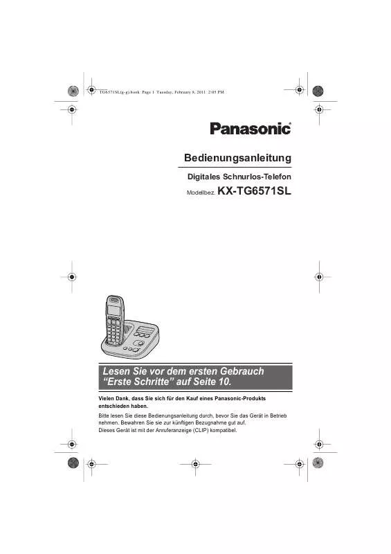 Mode d'emploi PANASONIC KX-TG6571SL