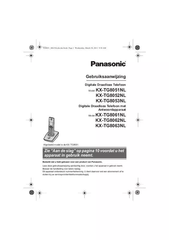 Mode d'emploi PANASONIC KXTG8062NL