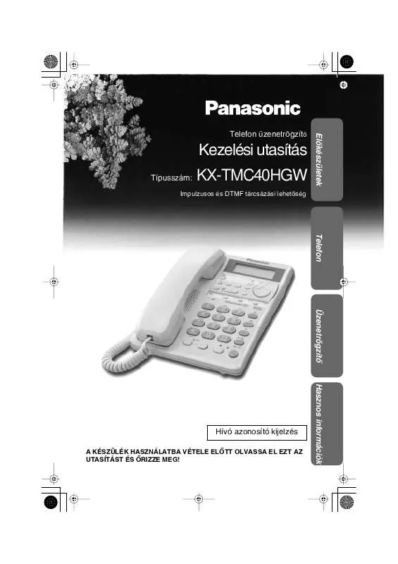 Mode d'emploi PANASONIC KXTMC40HGW