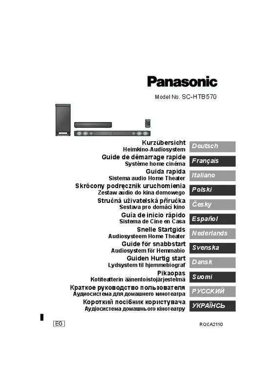 Mode d'emploi PANASONIC SC-HTB570EGS