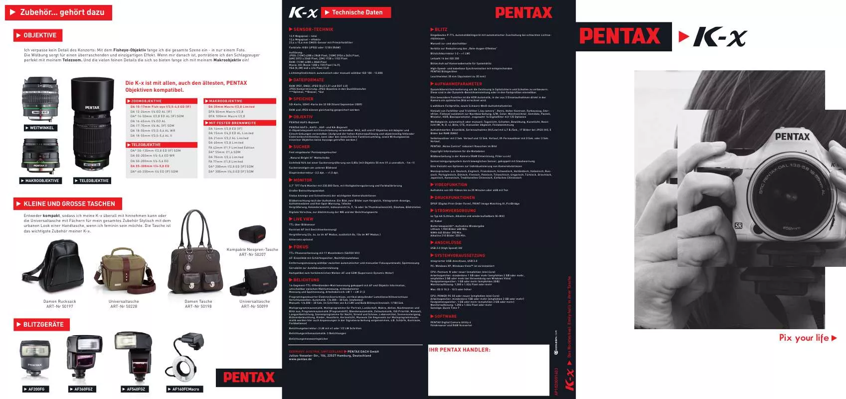 Mode d'emploi PENTAX K-X_BROCHURE