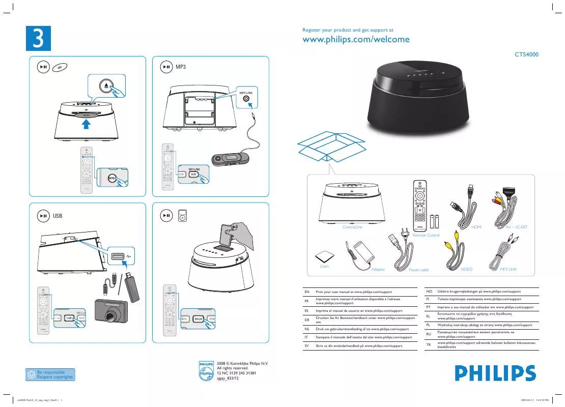 Mode d'emploi PHILIPS CTS4000