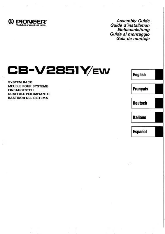 Mode d'emploi PIONEER CB-V2851Y