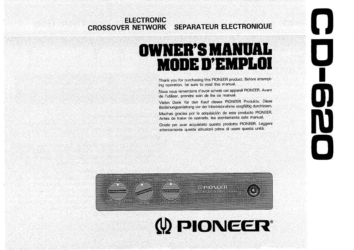 Mode d'emploi PIONEER CD-620