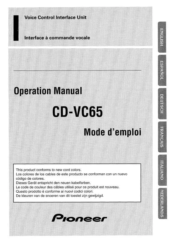 Mode d'emploi PIONEER CD-VC65