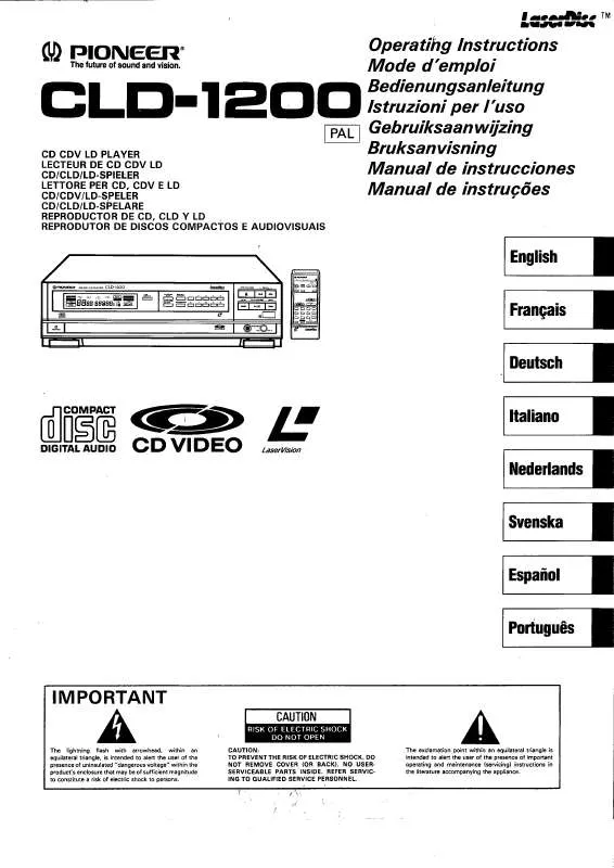 Mode d'emploi PIONEER CLD-1200