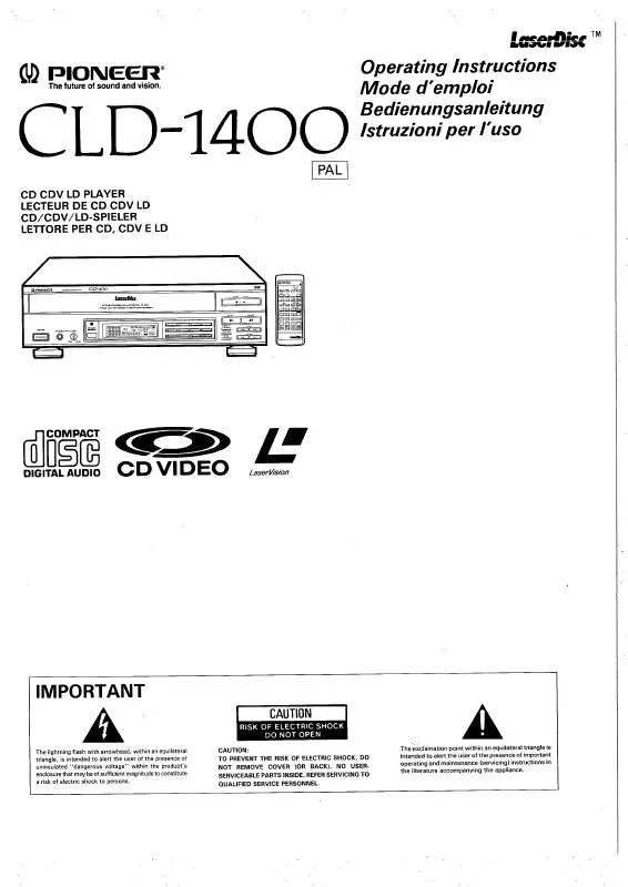 Mode d'emploi PIONEER CLD-1400