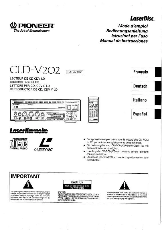 Mode d'emploi PIONEER CLD-V202