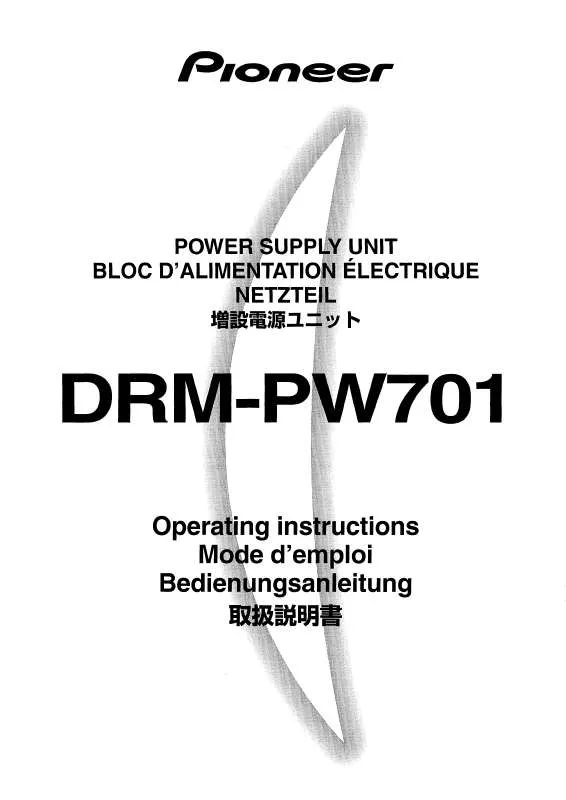 Mode d'emploi PIONEER DRM-PW701