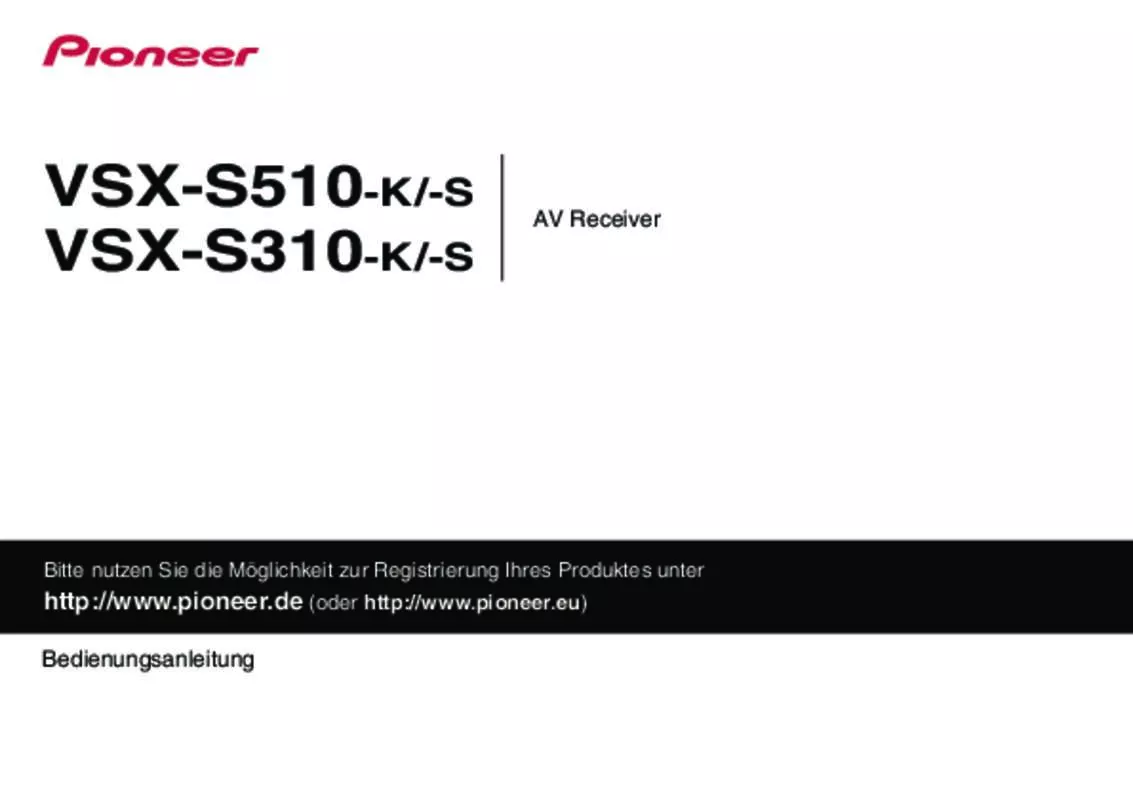 Mode d'emploi PIONEER VSX-S510-K