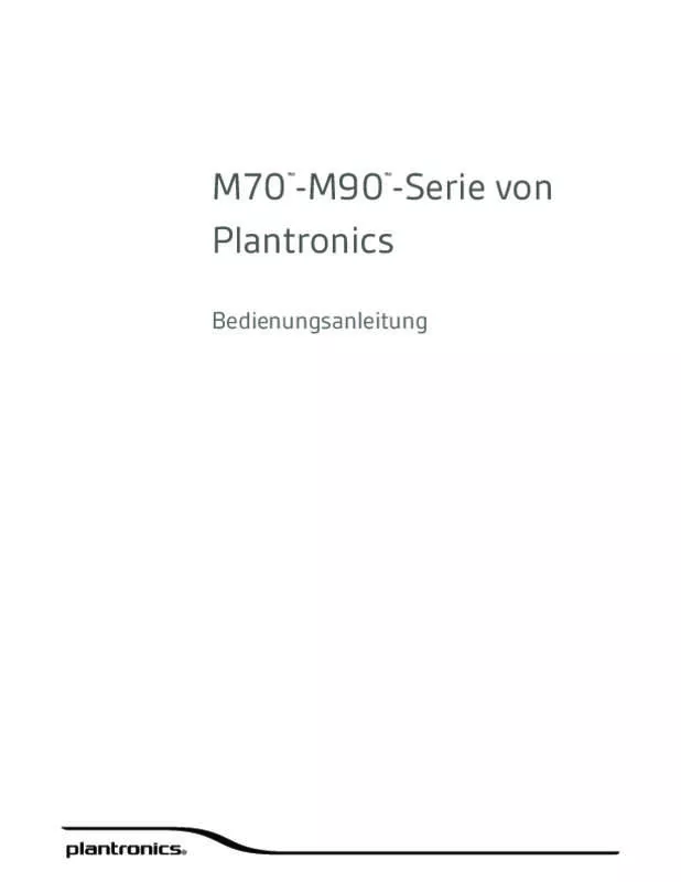 Mode d'emploi PLANTRONICS M70