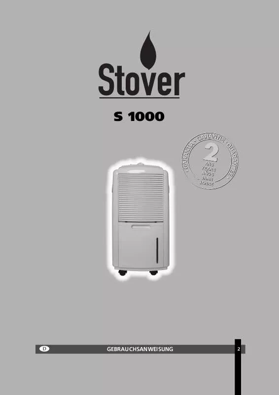 Mode d'emploi PVG STOVER S 1000