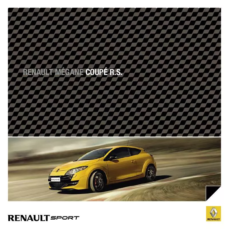 Mode d'emploi RENAULT MEGANE COUPE RS
