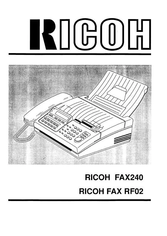 Mode d'emploi RICOH FAX 240