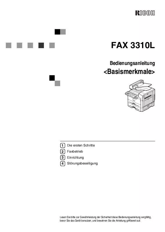 Mode d'emploi RICOH FAX 3310L