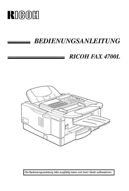 Mode d'emploi RICOH FAX 4700L