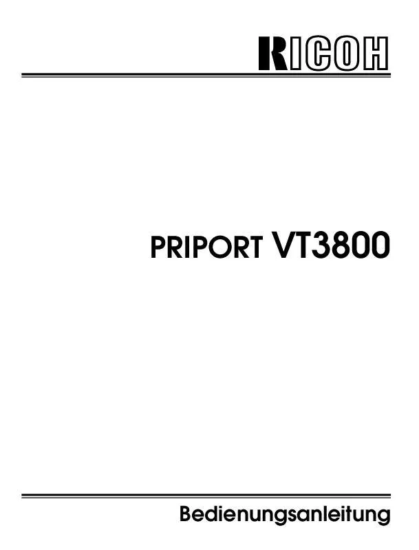 Mode d'emploi RICOH VT3800