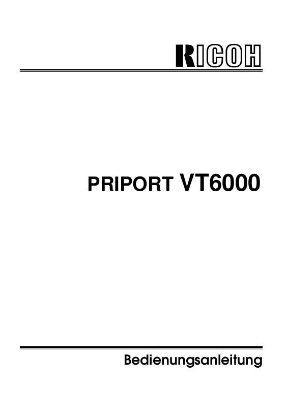 Mode d'emploi RICOH VT 6000