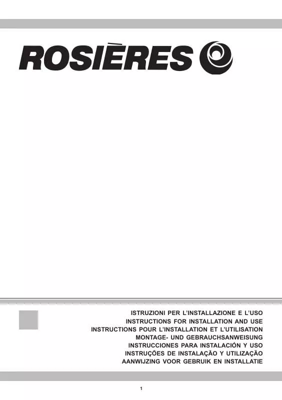 Mode d'emploi ROSIERES RHG 5211 IN