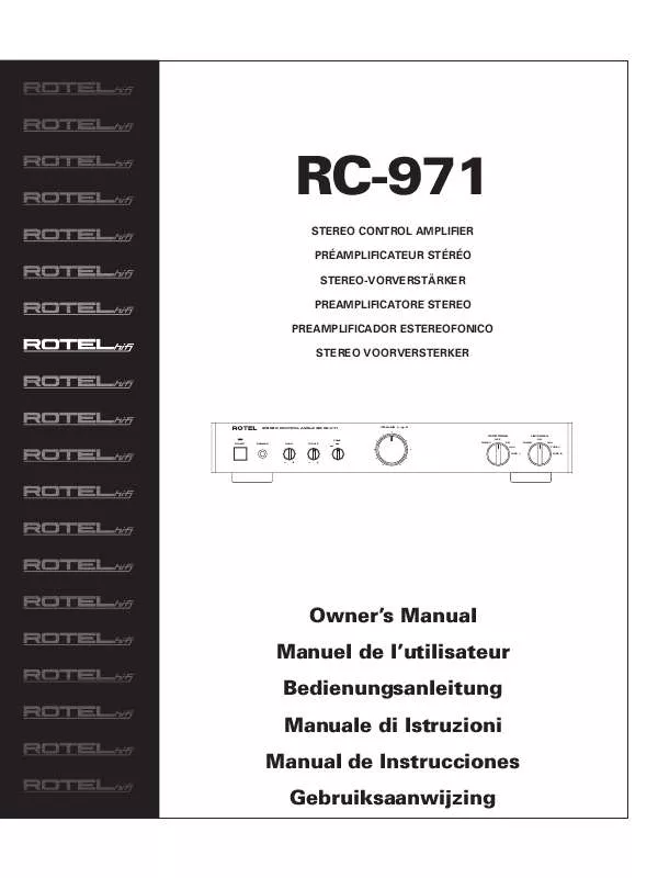Mode d'emploi ROTEL RC-971