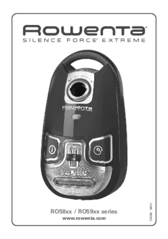 Mode d'emploi ROWENTA RO 5911 11 SILENCE FORCE EXTREME 62 DB