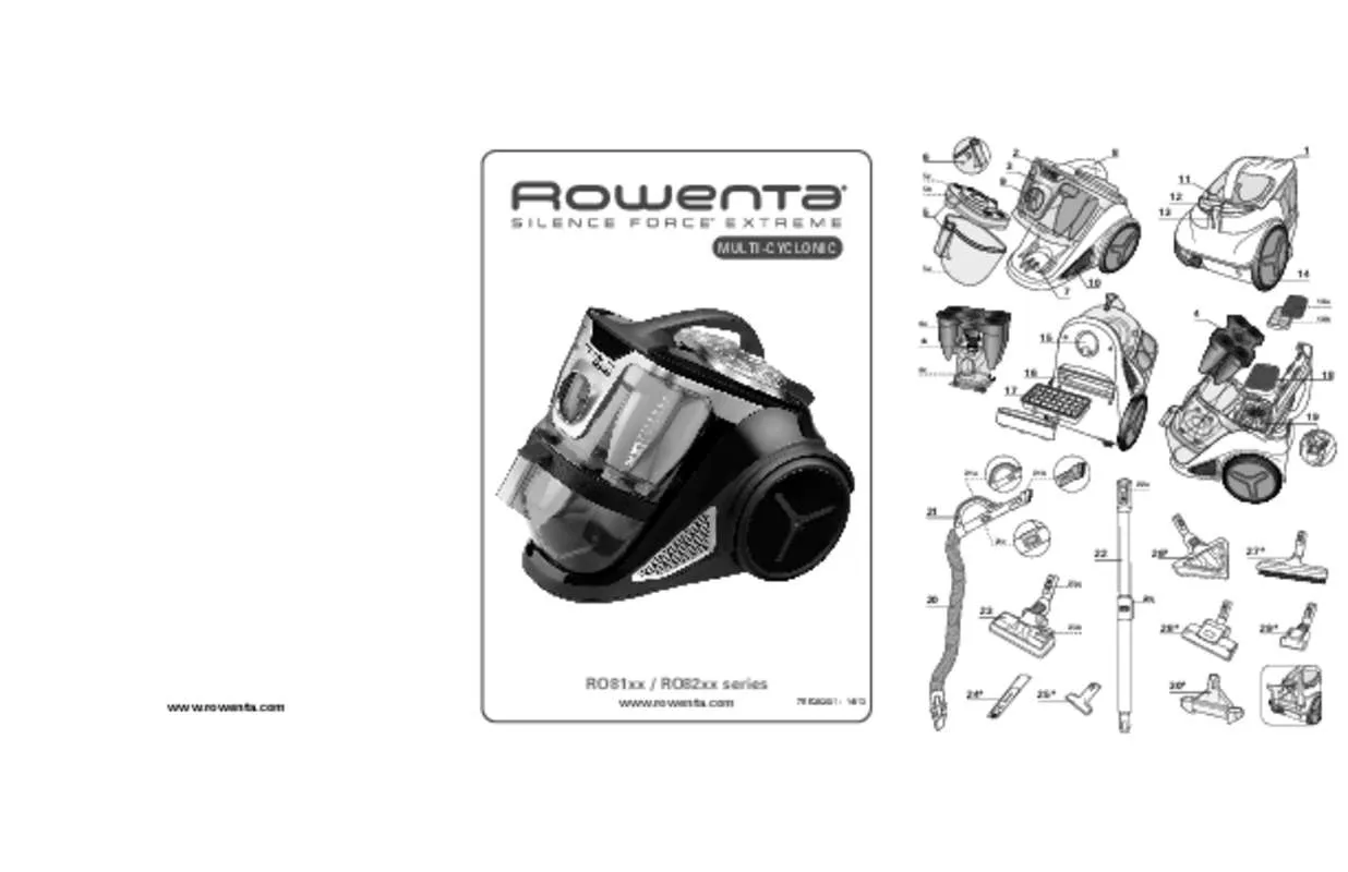 Mode d'emploi ROWENTA RO822111 SILENCE FORCE EXTREME CYCLONIC