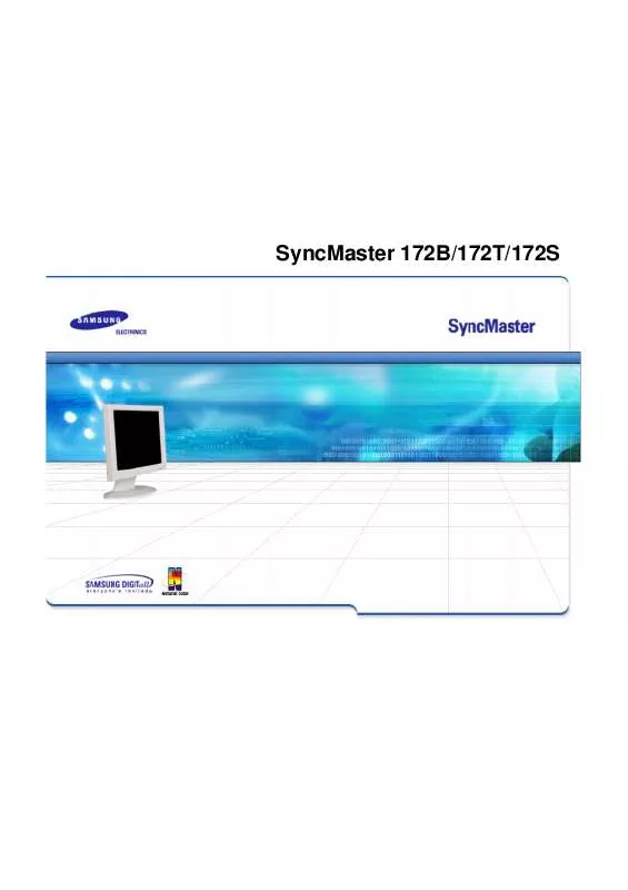 Mode d'emploi SAMSUNG SYNCMASTER 172T MM