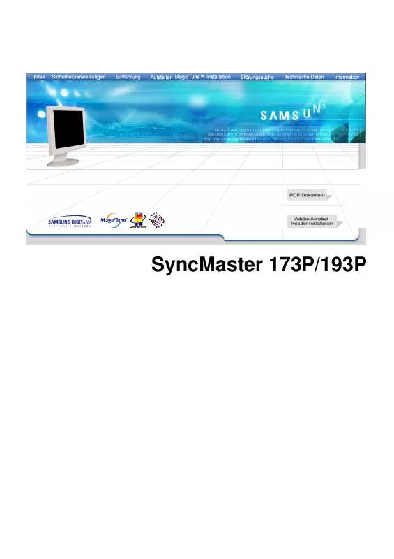 Mode d'emploi SAMSUNG SYNCMASTER 173P GLANZ IN ROT