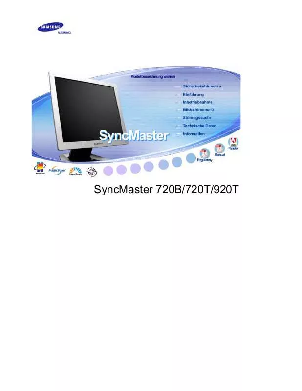 Mode d'emploi SAMSUNG SYNCMASTER 720T