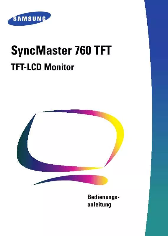 Mode d'emploi SAMSUNG SYNCMASTER 760TFT