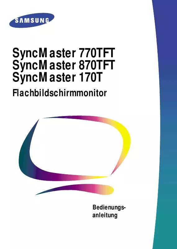 Mode d'emploi SAMSUNG SYNCMASTER 770-TFT